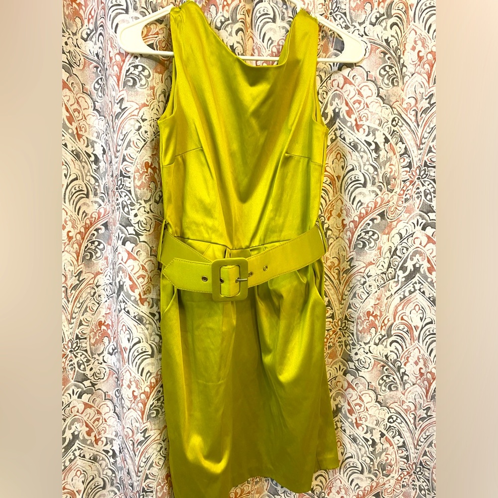 Yellow professional shiny dress